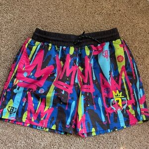 Baseball 101 graffiti swim shorts